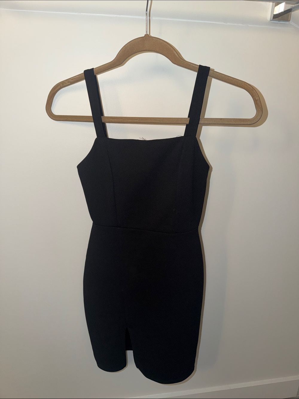 Windsor Black Square-Neck Mini Dress